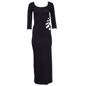 Jean Paul Gaultier Black Cutout Maxi Dress